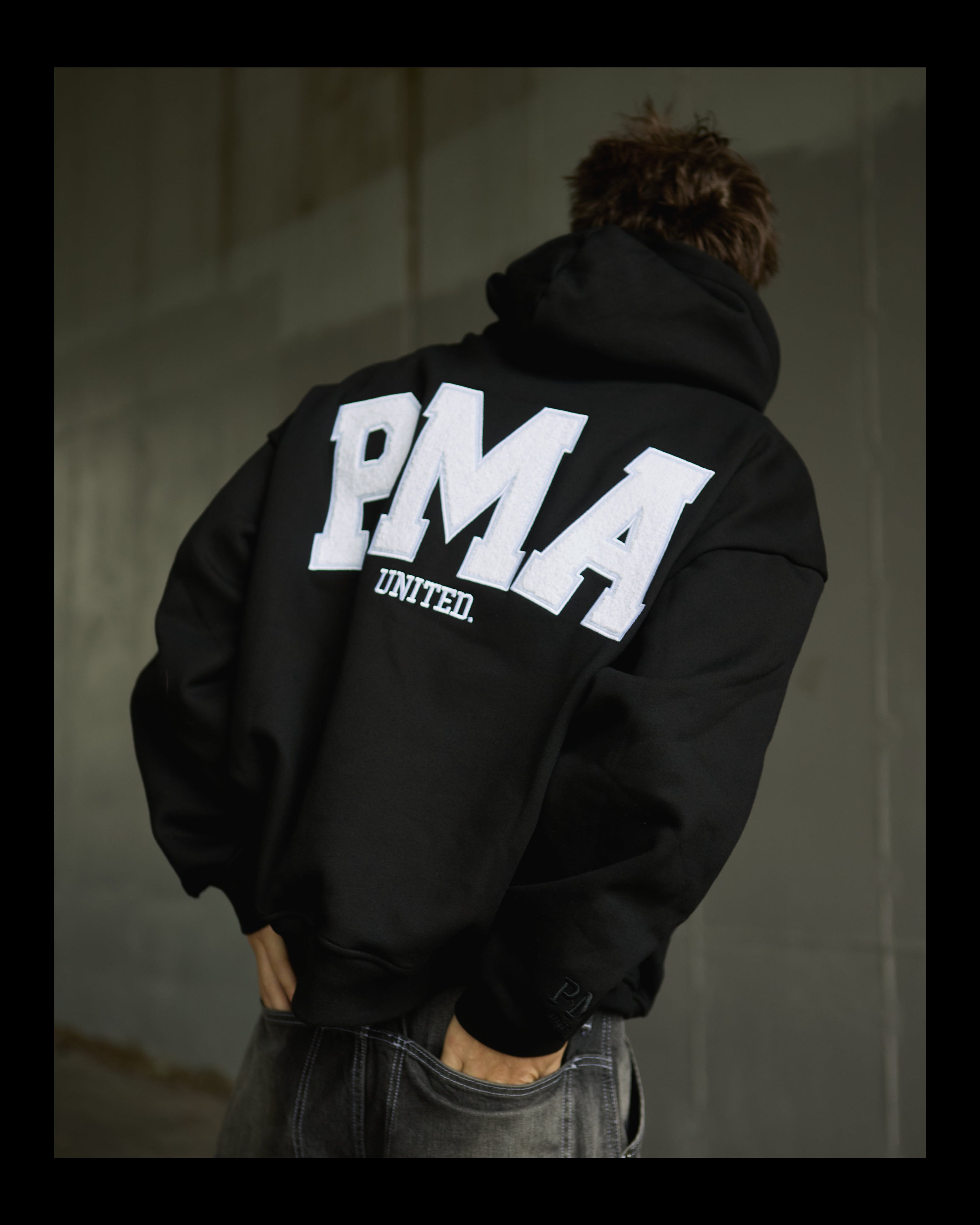 Black PMA United Oversized Hoodie